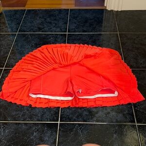 Lululemon Athletica Red Skater Mini Skirt